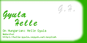 gyula helle business card